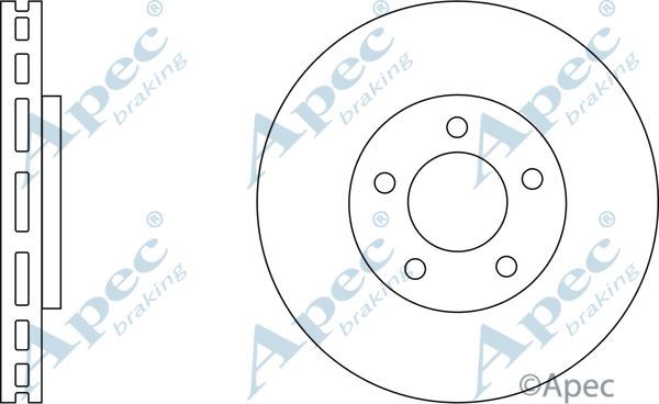 APEC BRAKING stabdžių diskas DSK2554